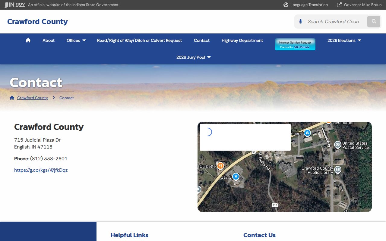 Crawford County government contact page