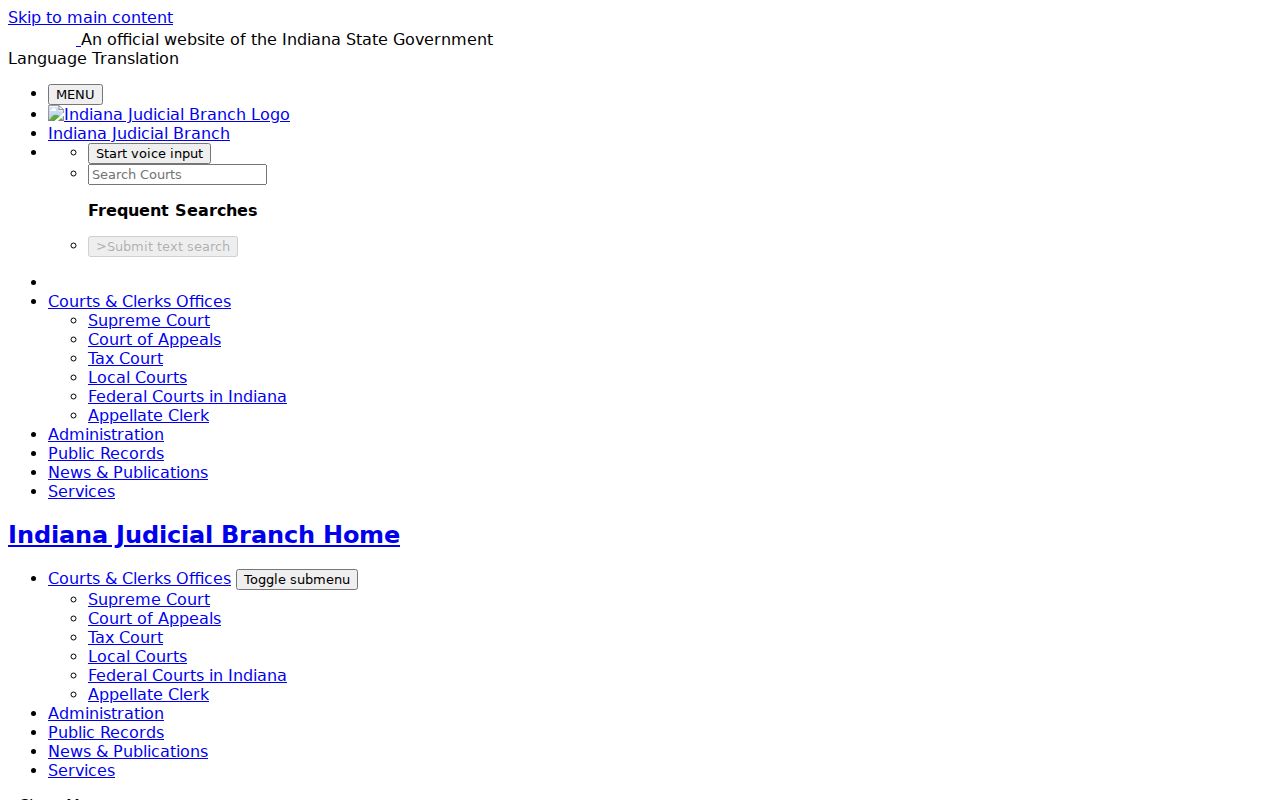 Indiana instructions for requesting Crawford County court records